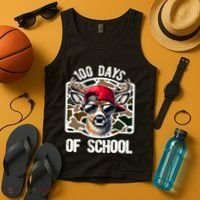 100 Days Of School Deer Hunting Deer Camo Hunter Tank Top thumb 4