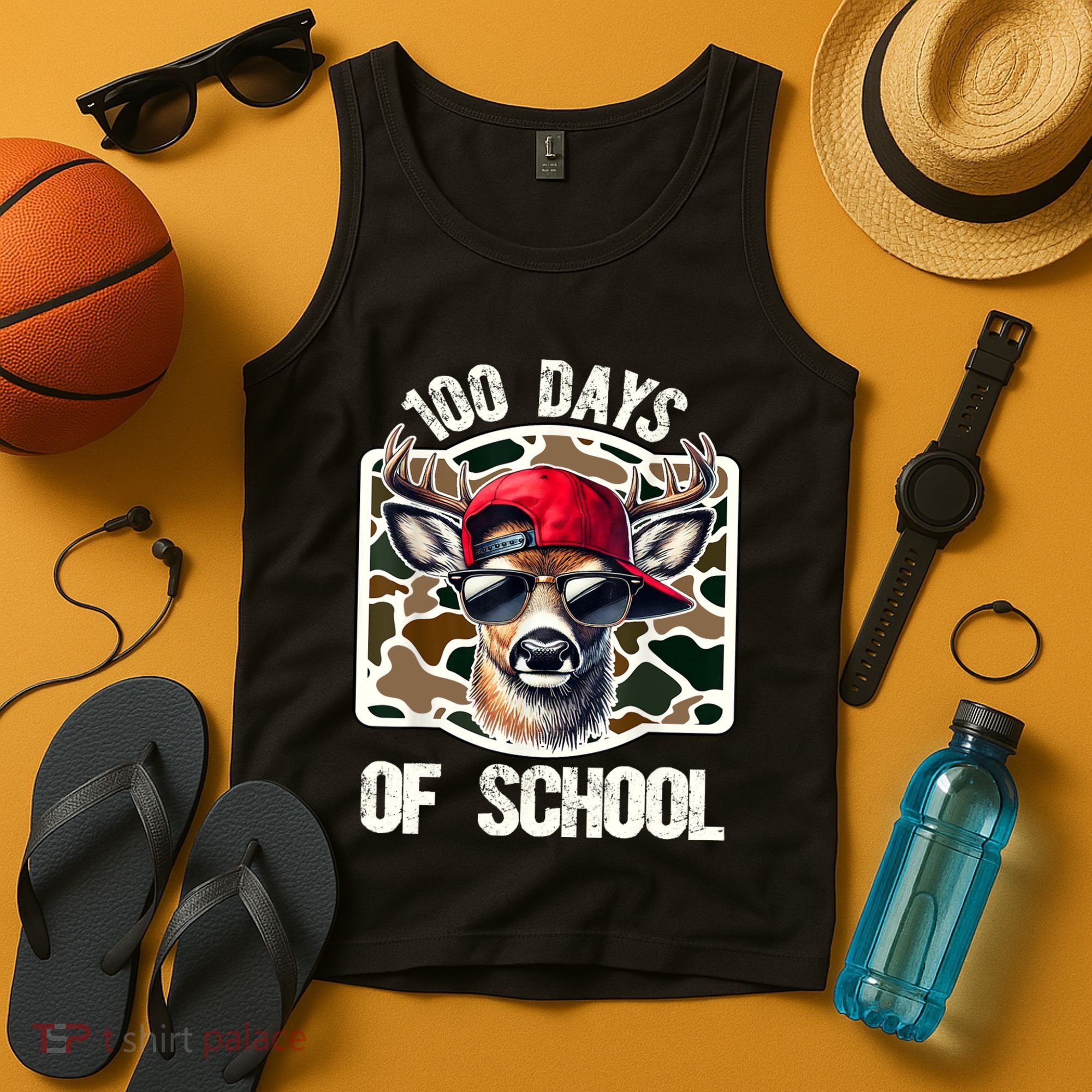 100 Days Of School Deer Hunting Deer Camo Hunter Tank Top