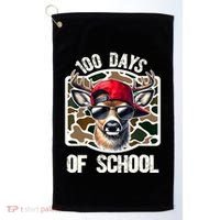 100 Days Of School Deer Hunting Deer Camo Hunter Golf Towel thumb 0