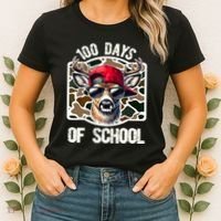 100 Days Of School Deer Hunting Deer Camo Hunter Women's T-Shirt thumb 2