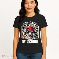 100 Days Of School Deer Hunting Deer Camo Hunter Women's T-Shirt thumb 4