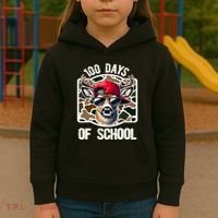 100 Days Of School Deer Hunting Deer Camo Hunter Kids Hoodie thumb 3