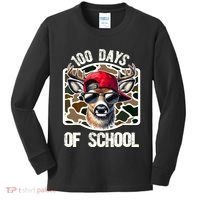 100 Days Of School Deer Hunting Deer Camo Hunter Kids Long Sleeve Shirt thumb 0