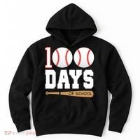 100 Days Of School Baseball Bat And Ball Hoodie thumb 0