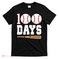 100 Days Of School Baseball Bat And Ball T-Shirt thumb 0