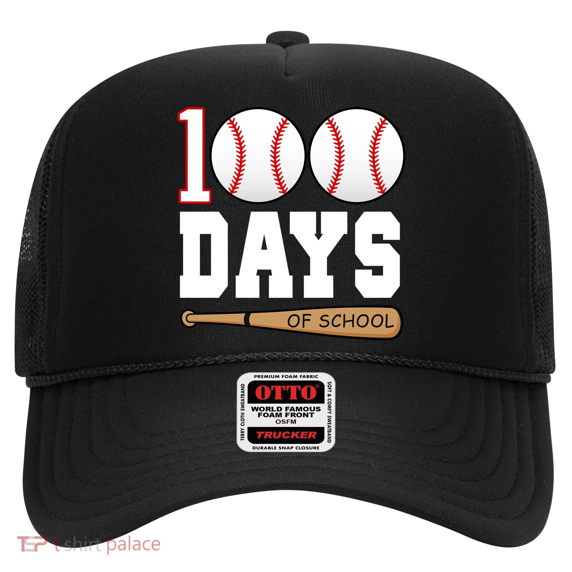 100 Days Of School Baseball Bat And Ball Hat