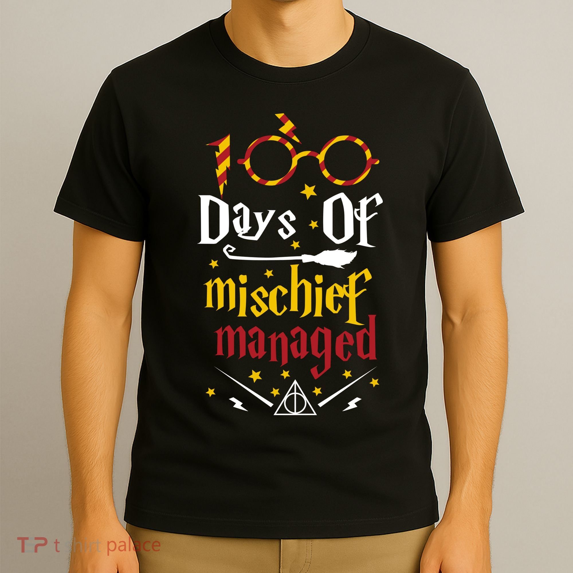 100 Days Of Mischief Managed 100th Day Of School T-Shirt