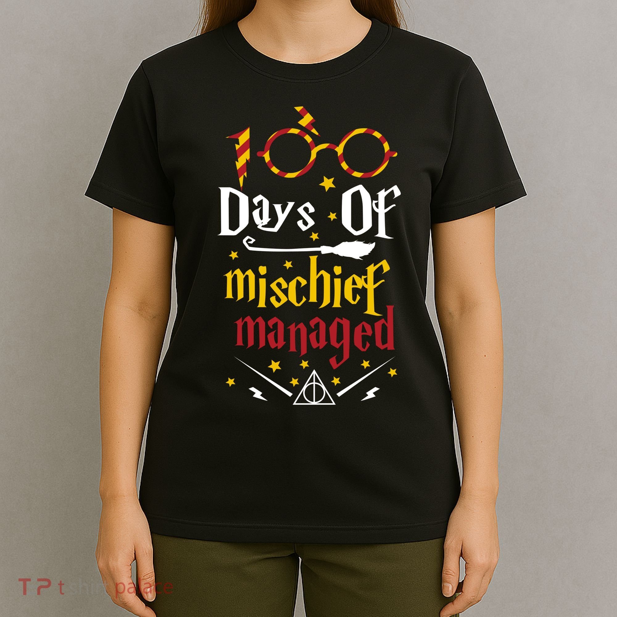 100 Days Of Mischief Managed 100th Day Of School T-Shirt
