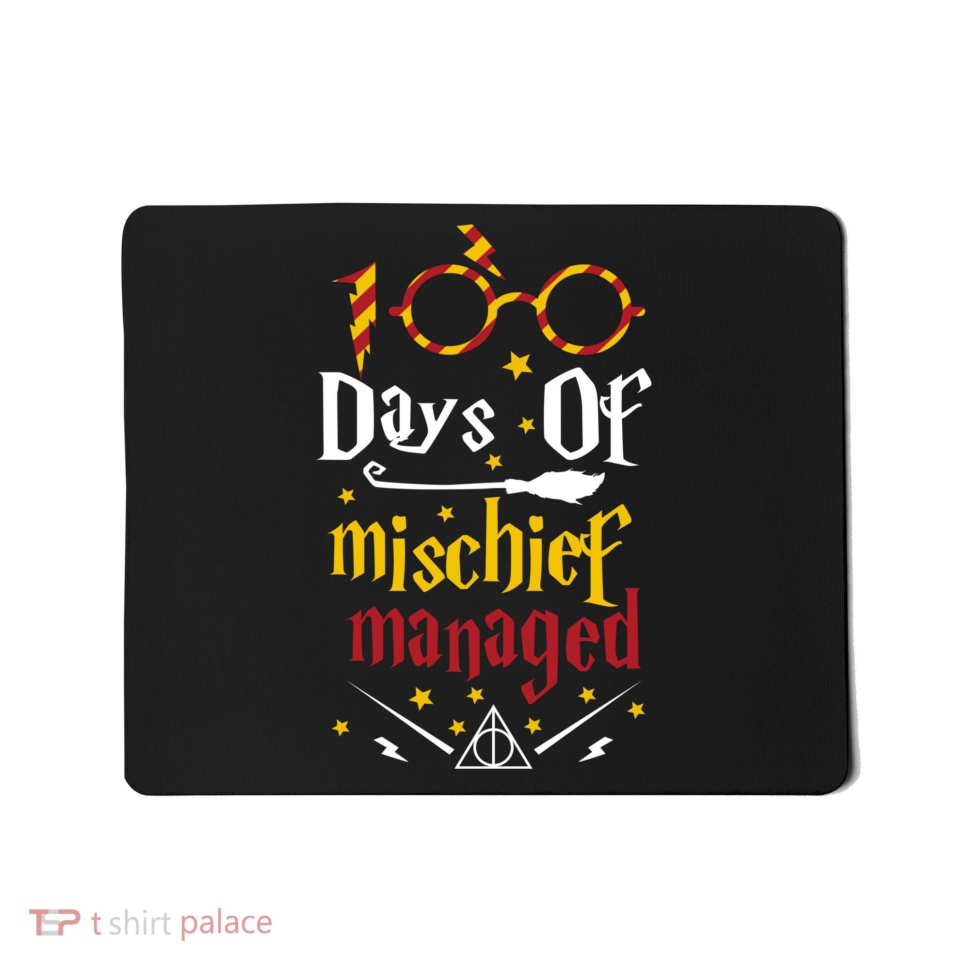 100 Days Of Mischief Managed 100th Day Of School Mousepad