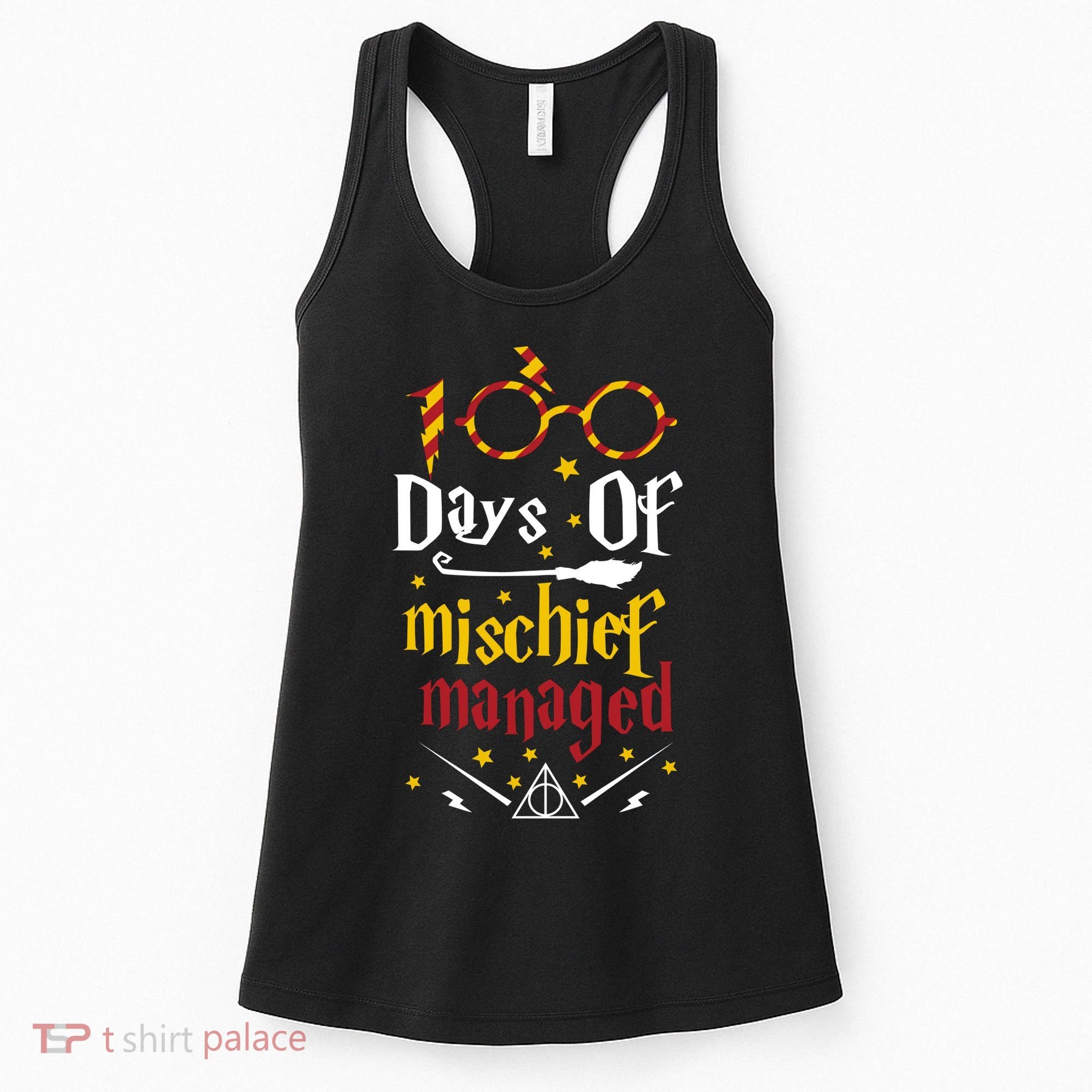 100 Days Of Mischief Managed 100th Day Of School Women's Tank Top