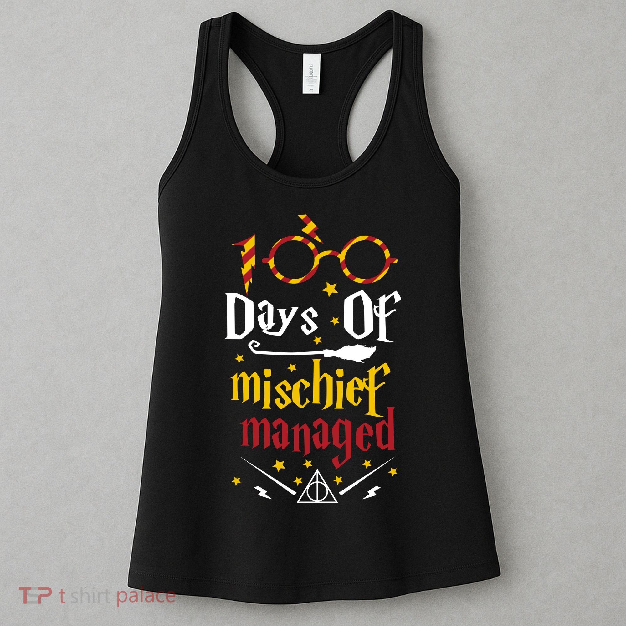 100 Days Of Mischief Managed 100th Day Of School Women's Tank Top