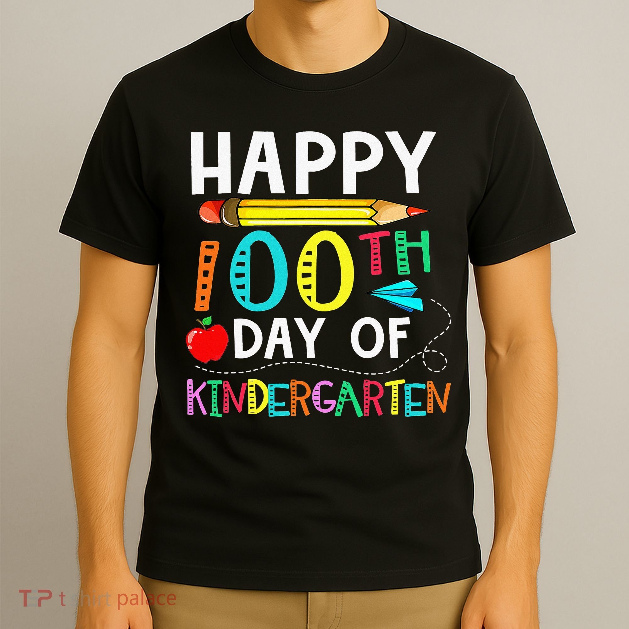 100 Days Of Kindergarten Happy 100th Day Of School T-Shirt