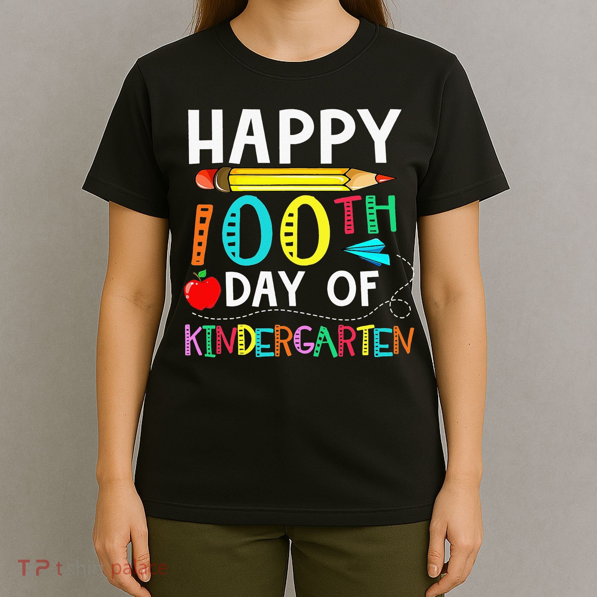 100 Days Of Kindergarten Happy 100th Day Of School T-Shirt