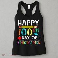 100 Days Of Kindergarten Happy 100th Day Of School Women's Tank Top thumb 3