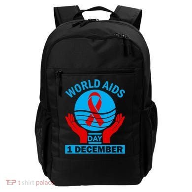 1 Dec Red Ribbon Day Support For World Aids Day Awareness Cute Gift Backpack