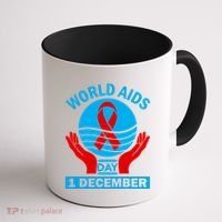 1 Dec Red Ribbon Day Support For World Aids Day Awareness Cute Gift Coffee Mug thumb 1
