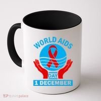 1 Dec Red Ribbon Day Support For World Aids Day Awareness Cute Gift Coffee Mug thumb 0
