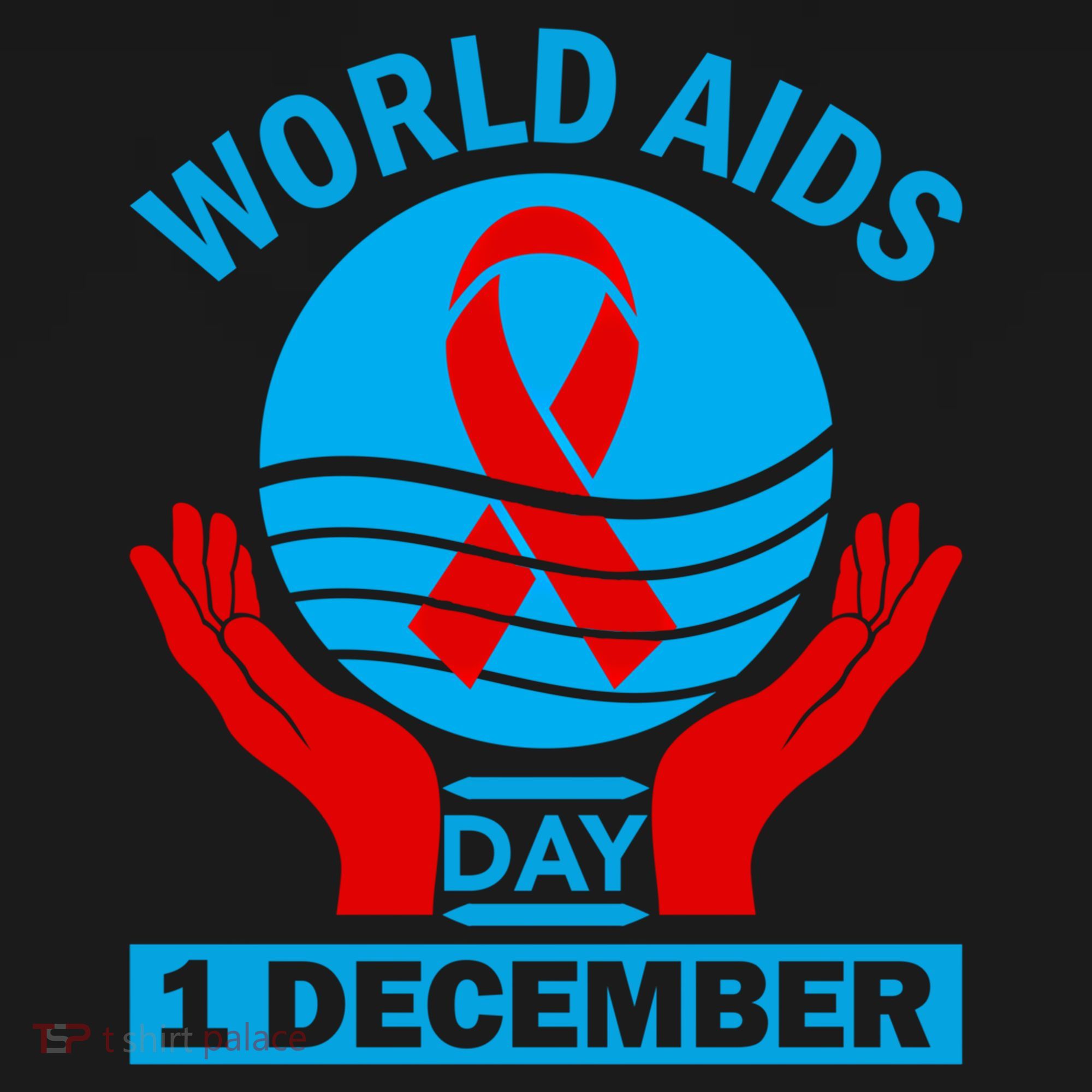 1 Dec Red Ribbon Day Support For World Aids Day Awareness Cute Gift Ornament