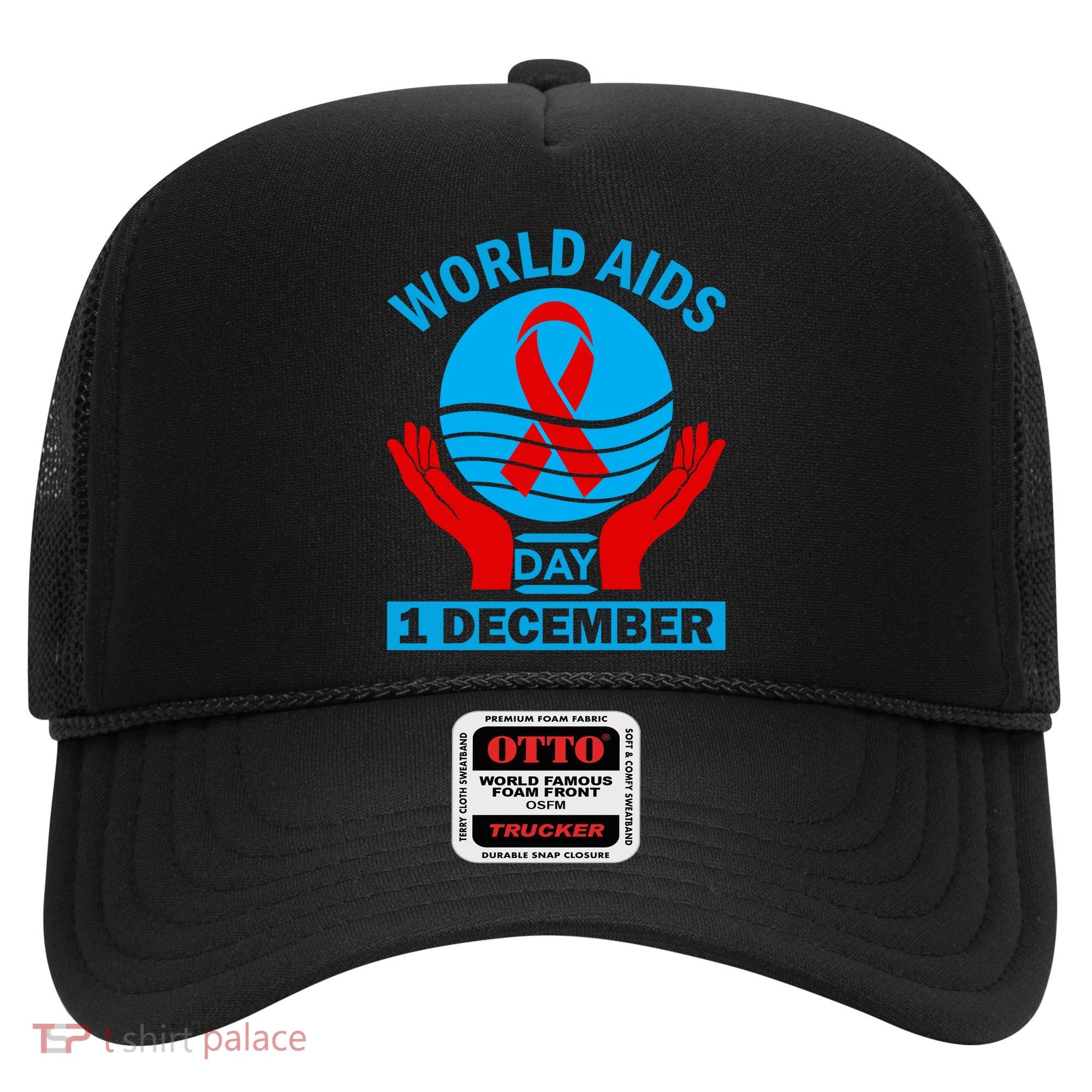 1 Dec Red Ribbon Day Support For World Aids Day Awareness Cute Gift Hat