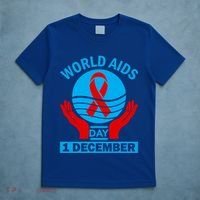 1 Dec Red Ribbon Day Support For World Aids Day Awareness Cute Gift T-Shirt thumb 5