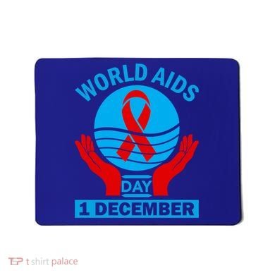1 Dec Red Ribbon Day Support For World Aids Day Awareness Cute Gift Mousepad