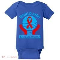 1 Dec Red Ribbon Day Support For World Aids Day Awareness Cute Gift Baby Bodysuit thumb 0