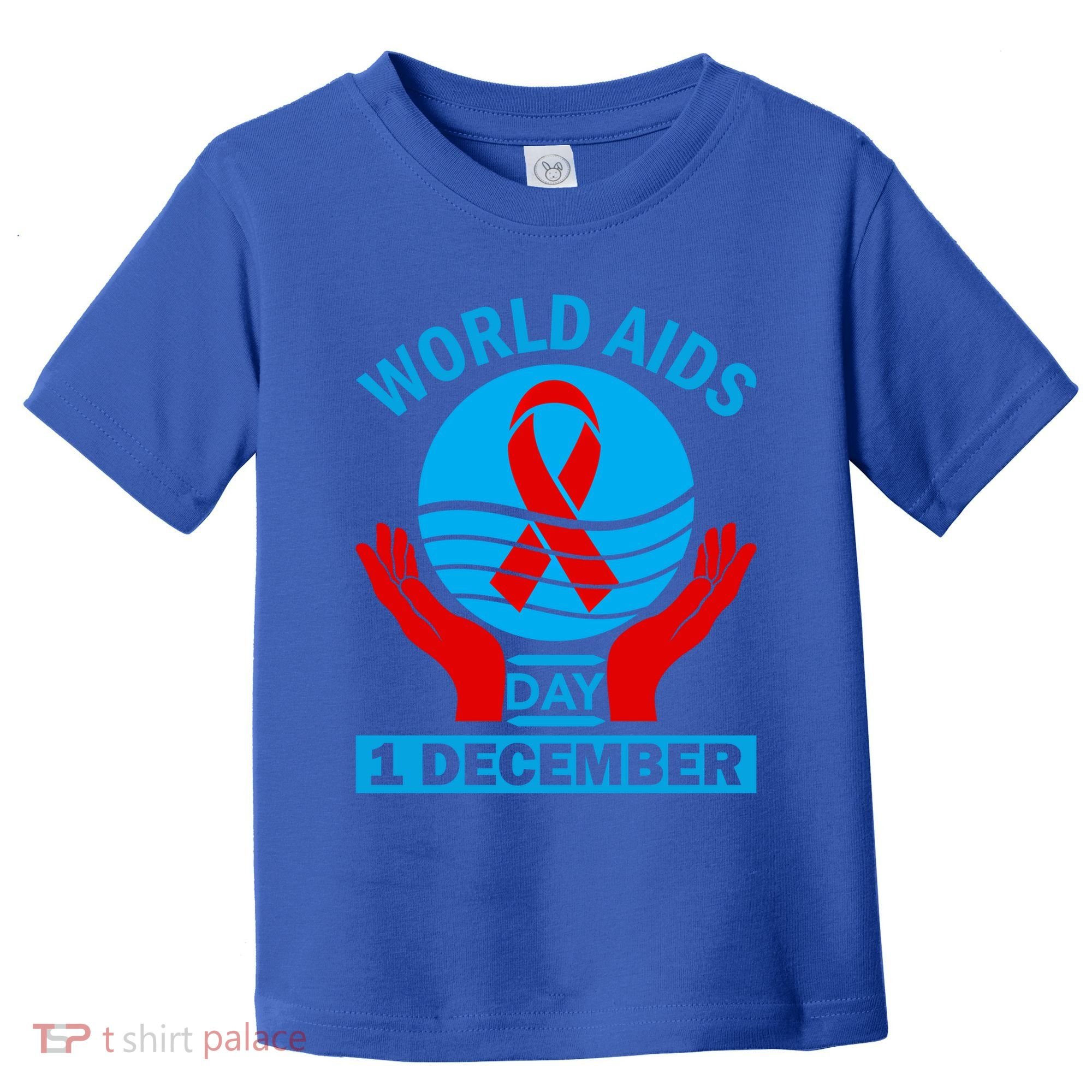 1 Dec Red Ribbon Day Support For World Aids Day Awareness Cute Gift Toddler T-Shirt