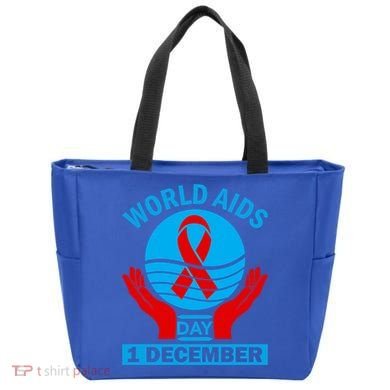 1 Dec Red Ribbon Day Support For World Aids Day Awareness Cute Gift Tote Bag
