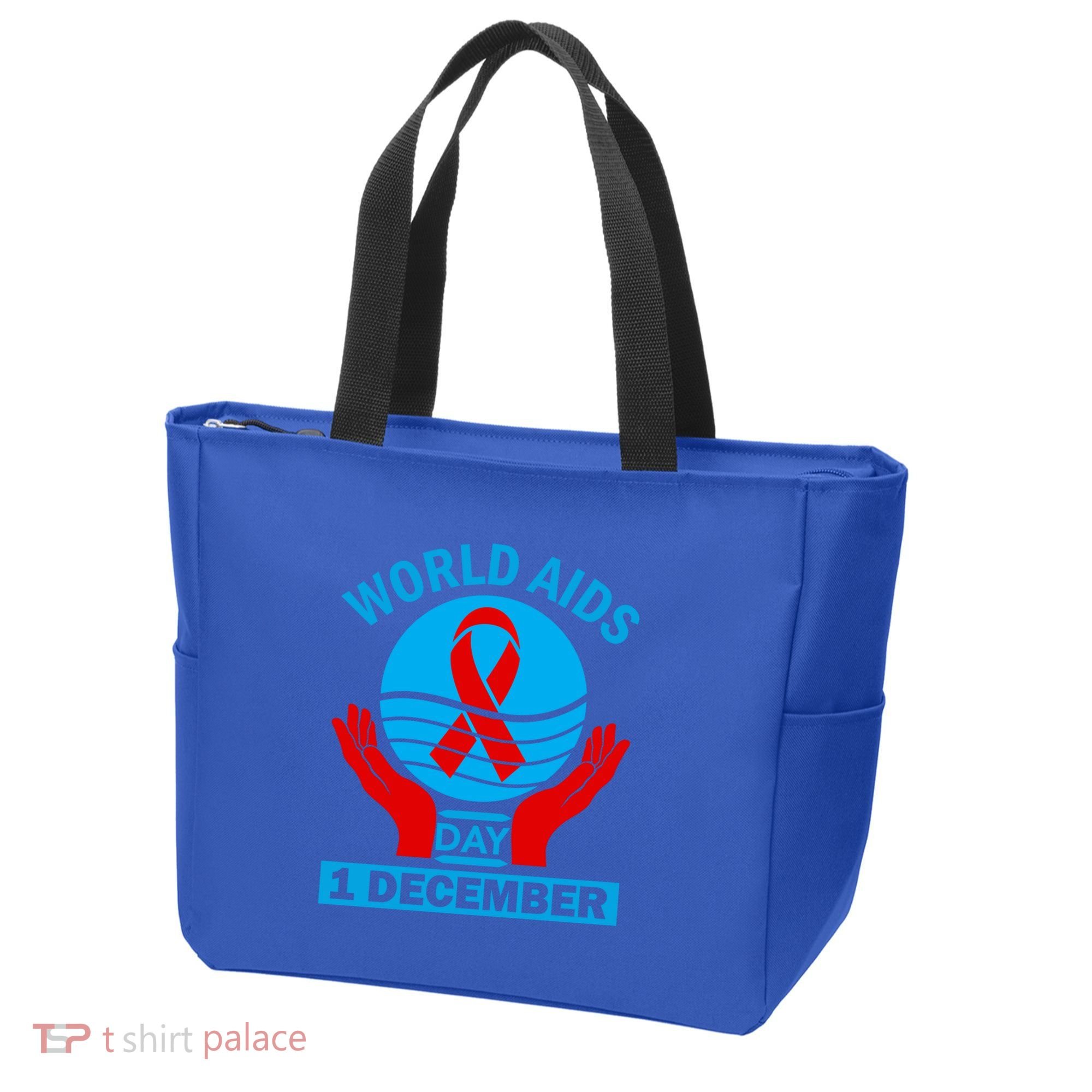 1 Dec Red Ribbon Day Support For World Aids Day Awareness Cute Gift Tote Bag