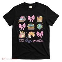 100 Days Smarter Teacher Girls Kids Cute 100th Day Of School T-Shirt thumb 0