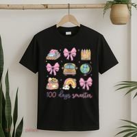 100 Days Smarter Teacher Girls Kids Cute 100th Day Of School T-Shirt thumb 2
