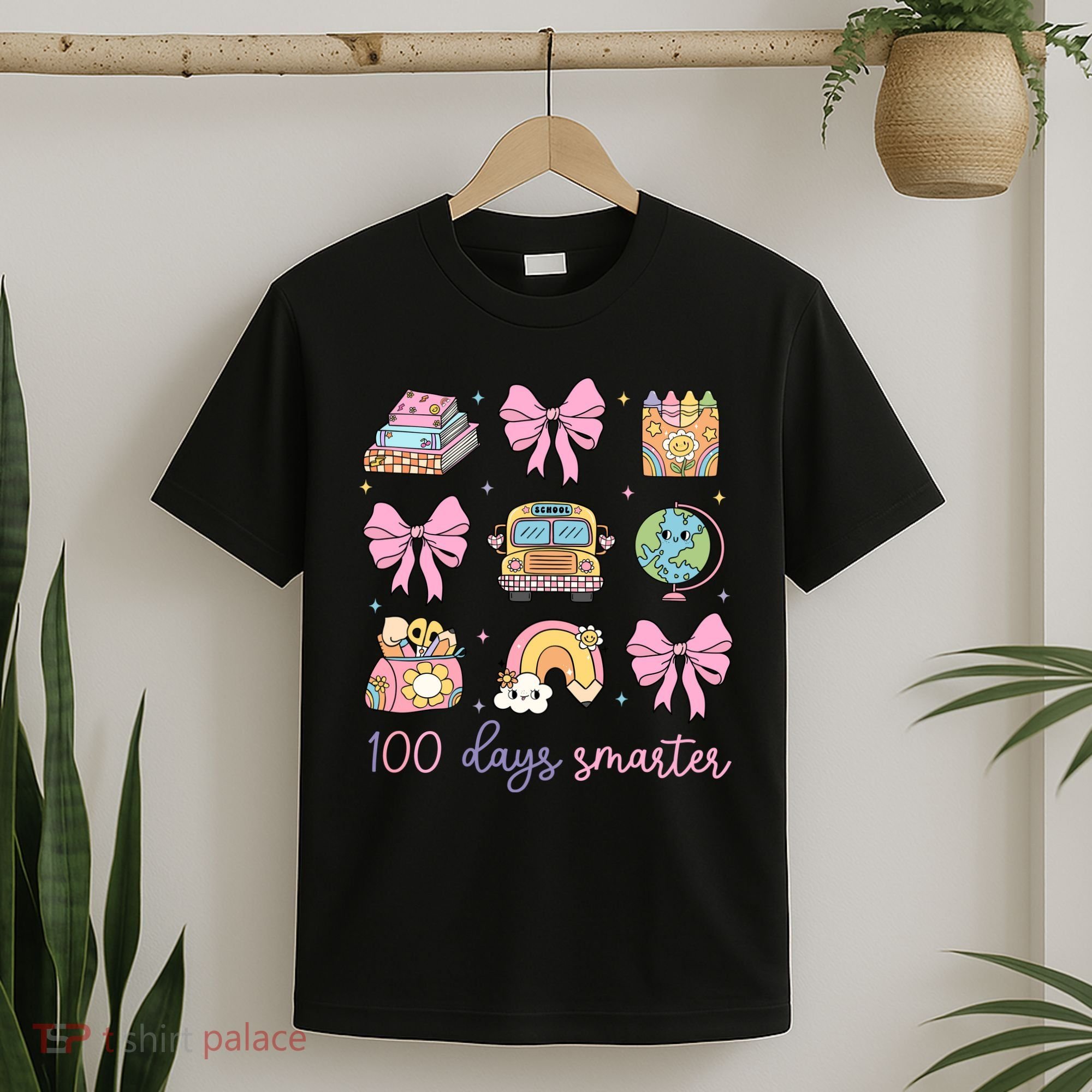 100 Days Smarter Teacher Girls Kids Cute 100th Day Of School T-Shirt