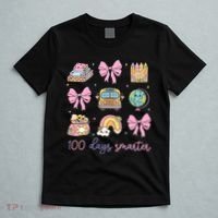 100 Days Smarter Teacher Girls Kids Cute 100th Day Of School T-Shirt thumb 5