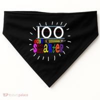 100 Days Smarter Cute 100th Day Of School USA-Made Doggie Bandana thumb 0