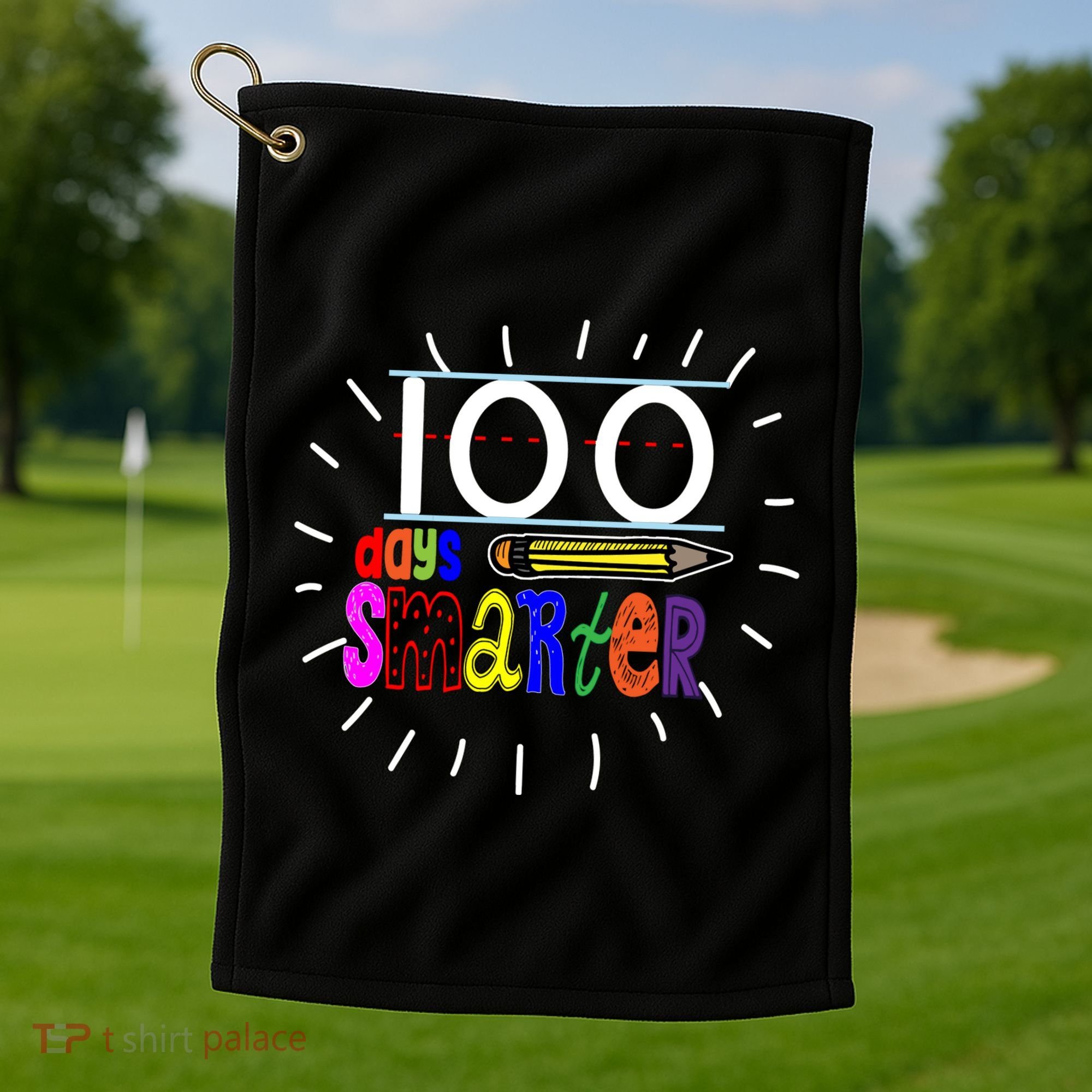 100 Days Smarter Cute 100th Day Of School Golf Towel