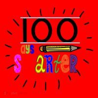 100 Days Smarter Cute 100th Day Of School Santa Hat thumb 1