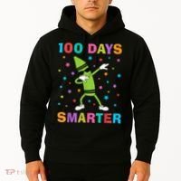 100 Days Smarter 100th Day of School Dabbing Crayon Hoodie thumb 2