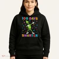 100 Days Smarter 100th Day of School Dabbing Crayon Hoodie thumb 5