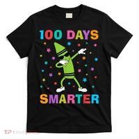 100 Days Smarter 100th Day of School Dabbing Crayon T-Shirt thumb 0