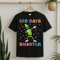 100 Days Smarter 100th Day of School Dabbing Crayon T-Shirt thumb 2