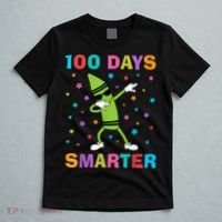 100 Days Smarter 100th Day of School Dabbing Crayon T-Shirt thumb 5