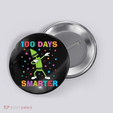 100 Days Smarter 100th Day of School Dabbing Crayon Button