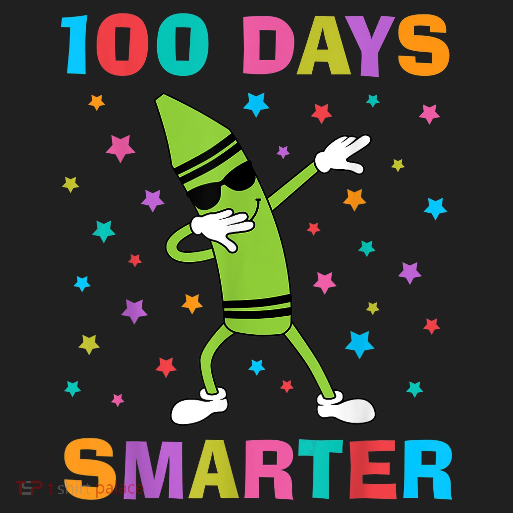 100 Days Smarter 100th Day of School Dabbing Crayon Beanie