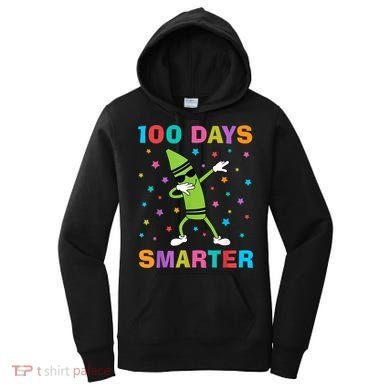 100 Days Smarter 100th Day of School Dabbing Crayon Women's Hoodie