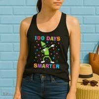100 Days Smarter 100th Day of School Dabbing Crayon Women's Tank Top thumb 2