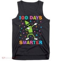 100 Days Smarter 100th Day of School Dabbing Crayon Tank Top thumb 0