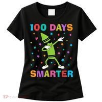 100 Days Smarter 100th Day of School Dabbing Crayon Women's T-Shirt thumb 0