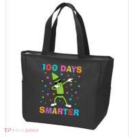 100 Days Smarter 100th Day of School Dabbing Crayon Tote Bag thumb 3