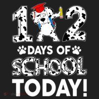 102 Days School Today 101 Days Smarter Dalmatian Dog Lovers Beanie thumb 2