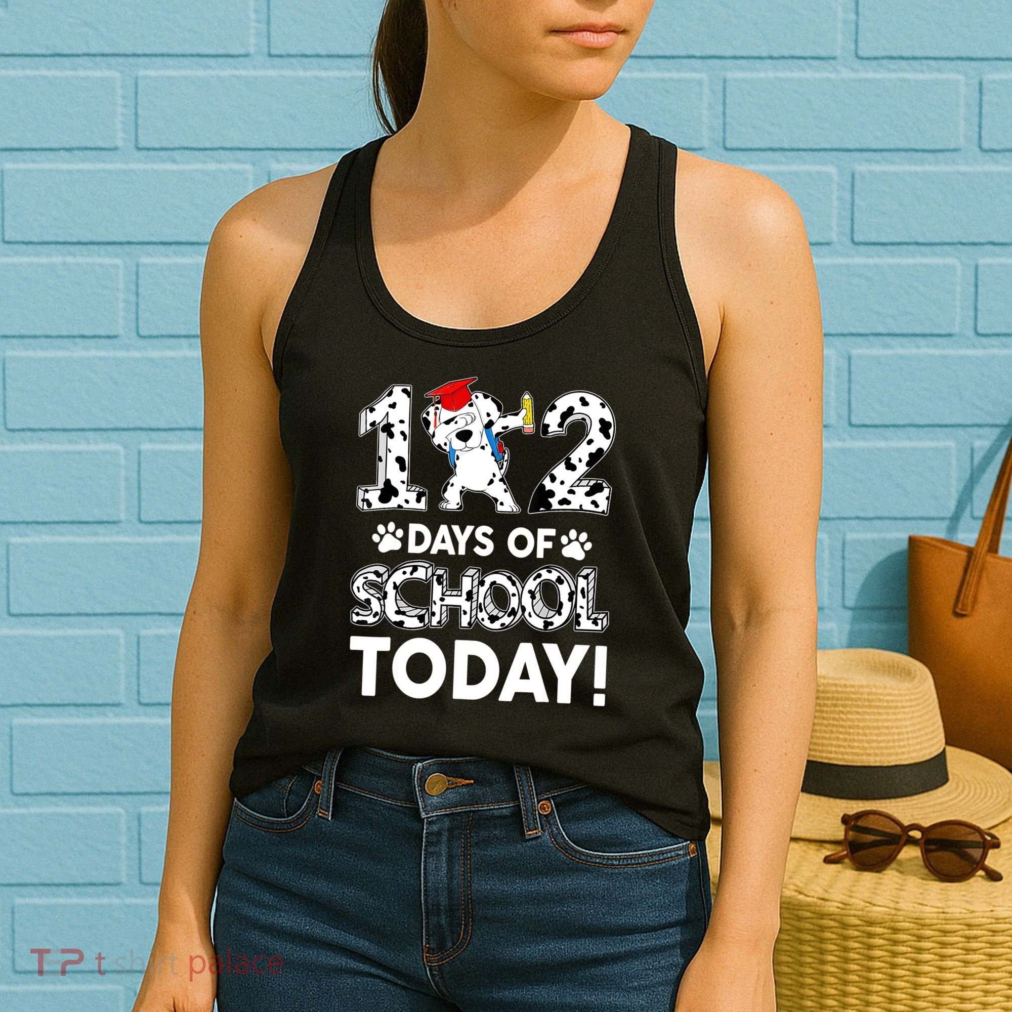 102 Days School Today 101 Days Smarter Dalmatian Dog Lovers Women's Tank Top